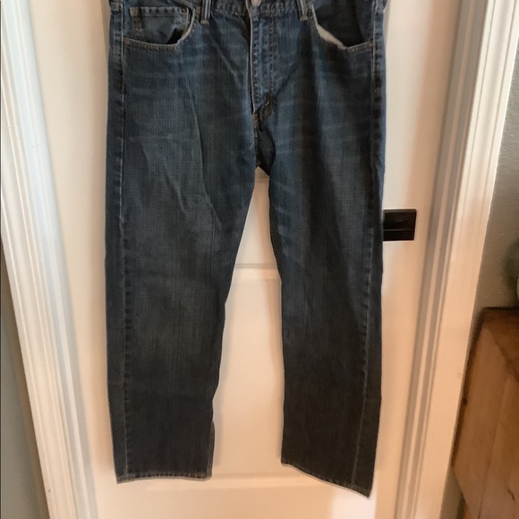 Levi’s 505 - Straight Leg Dark Wash Denim Jeans - Men’s Size 38x32 - Picture 4 of 12